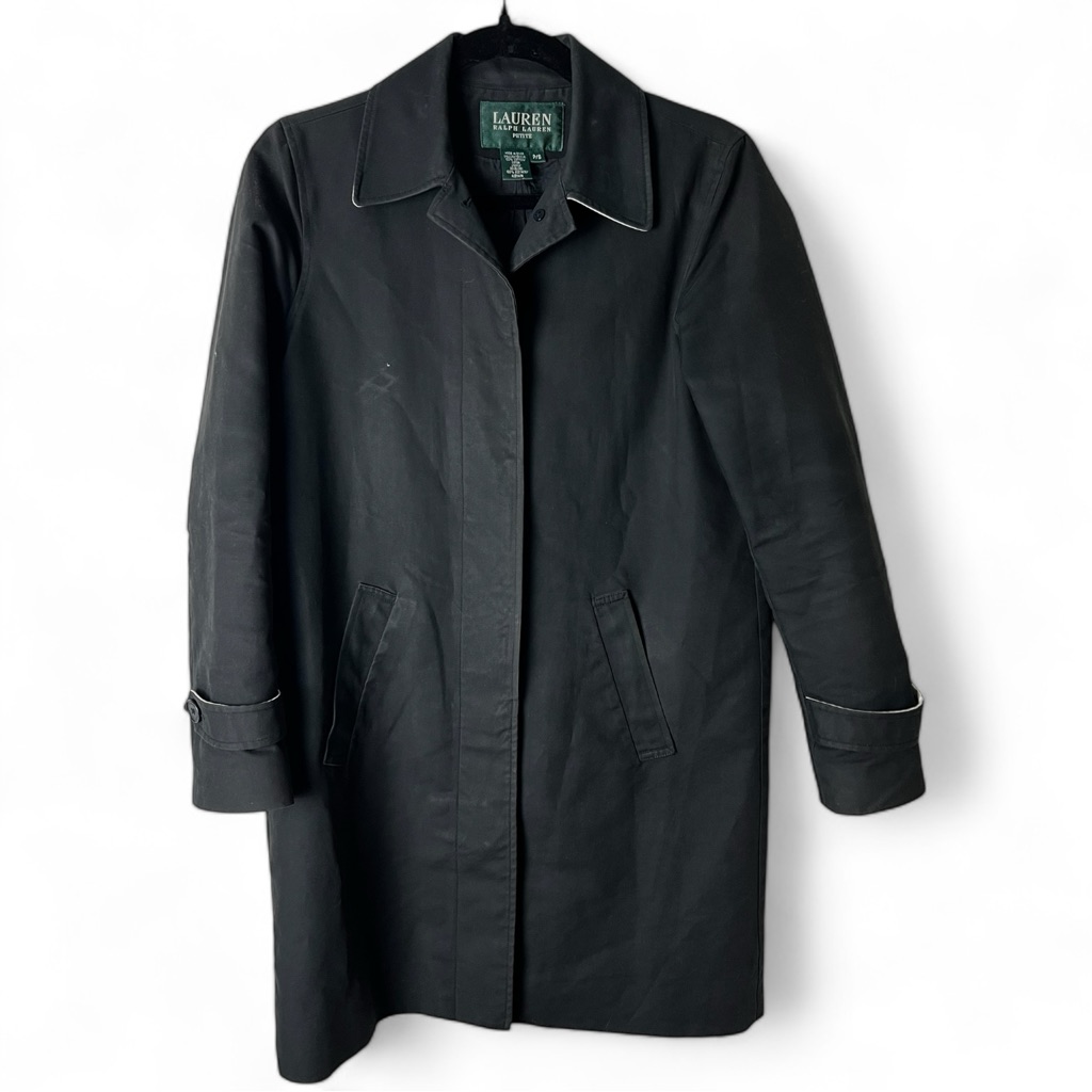 Lauren Ralph Lauren - Women’s Black Short Trench Coat - Sz. P5